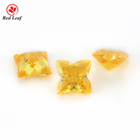 Pierre colorée Redleaf, fleur de zircone cubique, coupe trèfle, zircone cubique synthétique, pierres précieuses en vrac