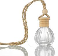 Flacon de parfum carré de 5 ml, 8 ml, 10 ml pour voiture, avec bouchons en bois, pour décoration suspendue, parfum d'ambiance, de la marque Factory