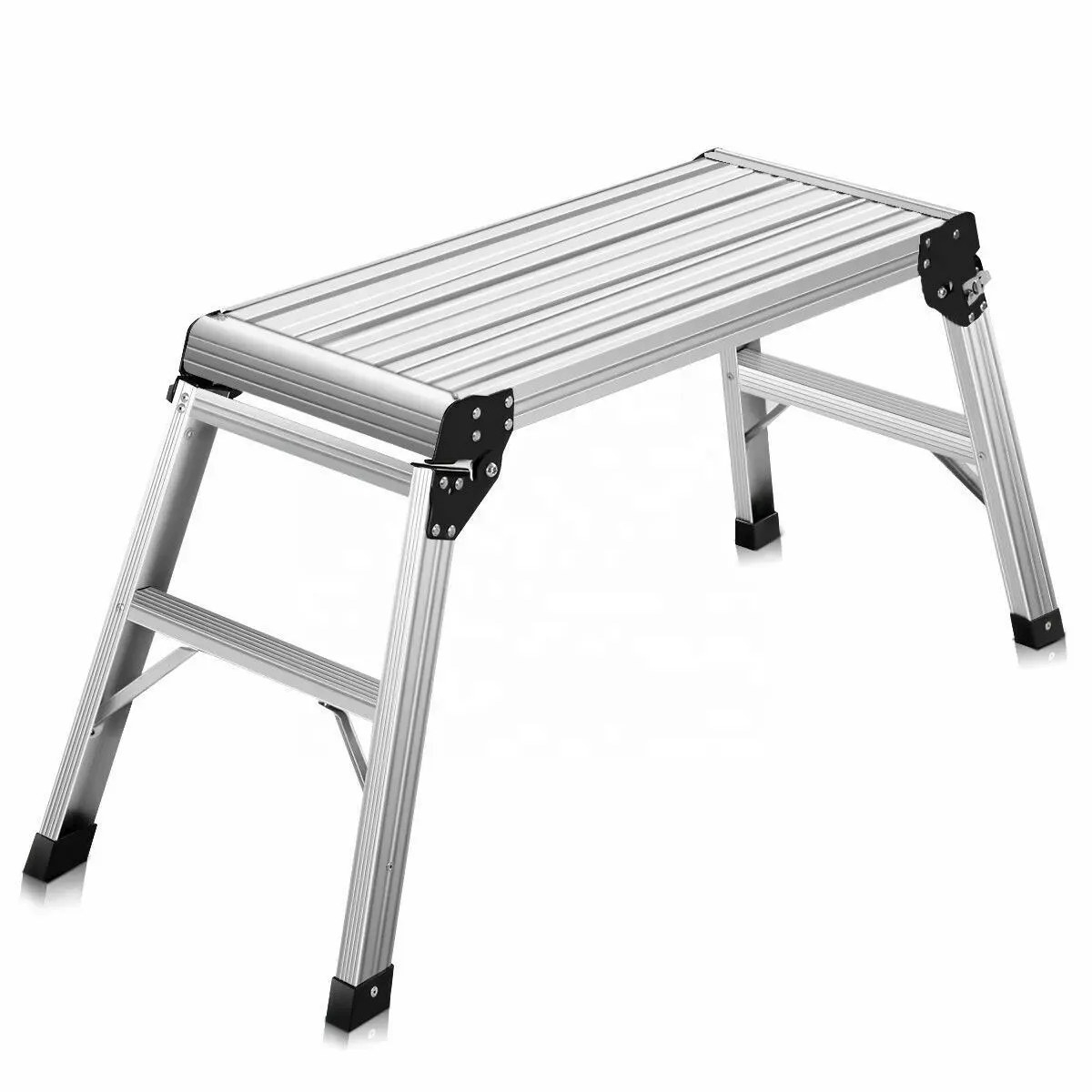 EN131 Compact Folding Aluminum Platform Step Up Work Bench Stool Ladder