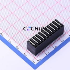 KF2EDGSR-3.5-2*10P Plug-in Terminal Block Bent Lead Through Hole,P=3.5mm Board-to-Board / Socket - Closed 2x10P 3.5mm Black - Product Image 2