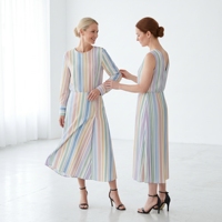 Robe chemise polyvalente boutonnée unie longue jusqu'au sol pour femme, décontractée, à manches longues, pour le travail