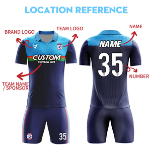Camisas de Fútbol al por Mayor, Uniformes de Fútbol Baratos, Camiseta con Estampado Personalizado, Uniformes de Fútbol de Manga Corta, Camiseta de Fútbol para Hombre X756 - Product Image 3