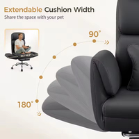 Chaise de bureau de direction haut de gamme ergonomique, confortable, de luxe, robuste, réglable et inclinable avec repose-pieds