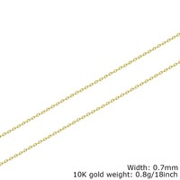 Nouveau Collier Chaîne Maillons Curb, Paper Clip et Câble en Or Massif Véritable 10K 9K AU375 pour Femme
