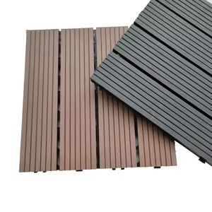 Moderne Outdoor Decking Board Eigentijdse Anti-Slip In Elkaar Grijpende Dek Tegels Waterdichte Teak Patio Tegels Plastic Houten Terrasdek - Product Image 4