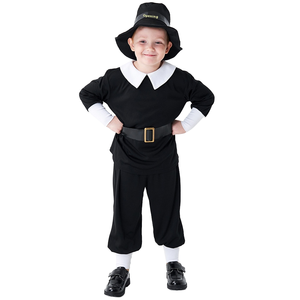 Disfraz de Niños de granja colonial para Niños Americanos europeos, disfraz de cazador blanco y negro, disfraz de Halloween, Ballet - Product Image 1