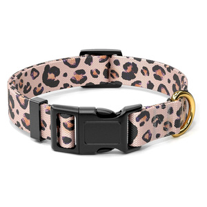 Zware, verstelbare puppyhalsband met hittetransferpatronen, halsband voor huisdieren, luipaardhalsband voor honden - Product Image 1