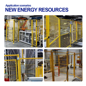 Barriera di sicurezza industriale recinzione 6 piedi di lunghezza e 8 piedi di acciaio alto telaio di sicurezza recinzione con Post tappi per le officine - Product Image 6