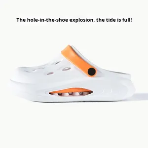 Sandal <span class=keywords><strong>Clog</strong></span> <span class=keywords><strong>EVA</strong></span> Modis Pria & Wanita Anti Selip Kelas Atas Musim Panas Luar Ruangan Rumah Kamar Mandi Dalam Ruangan Bebas Bau Berongga - Product Image 2