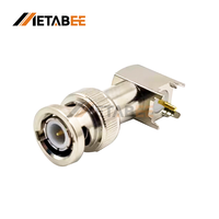 Connecteur de carte PCB à angle droit mâle BNC 50 Ohm 4GHz RF prise coaxiale pour la vidéosurveillance et l'instrumentation