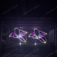 Lumière laser LED RGB DMX512 250W Pub-8 10W activée par le son pour DJ, discothèque, bar, scène