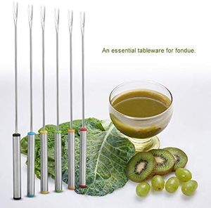 Juego de 6 Tenedores y Palillos para Barbacoa de Acero Inoxidable Resistentes al Calor, Accesorios para Barbacoa al Aire Libre, Incluye Tenedores para Hot Pot - Product Image 3