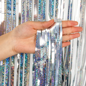 1*2M verde Laser/Dot foil fringe tenda festas infantiles decoracion decorazioni per il giorno di natale tenda per feste - Product Image 1