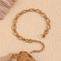 Bracelet chaîne ovale Gaovo O Link plaqué or 18 carats en acier inoxydable 316L épais, style trombone, pour femme, bijou de mode quotidien, cadeau