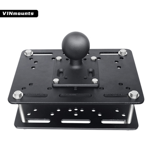 Support de poteau pour chariot élévateur et véhicule d'entrepôt, protection supérieure, double support à rotule avec grande plaque ronde, compatible avec les supports Ram - Product Image 2