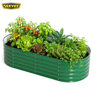 Bac de Jardin Surélevé en Métal Anti-Rouille Personnalisé 4x2x1ft (120x60x45cm) pour Plantation de Légumes Extérieur – Fabricant OEM Pris en Charge - Product Image 1