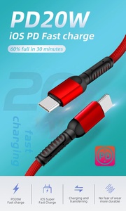 Cable 3A tipo <span class=keywords><strong>C</strong></span> de alta calidad 60W PD de carga rápida de carga activa para iPhone 15 hecho cobre puro Nylon iPhone cargador estándar - Product Image 6