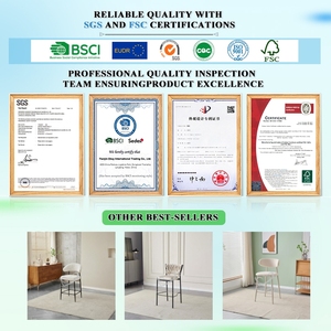 Silla de Comedor OKAY de Estilo Nórdico, Lujosa, para Hogar o <span class=keywords><strong>Restaurante</strong></span>, con Respaldo Curvo Tapizado, Moderna, Minimalista, de Madera Maciza y Tela - Product Image 3