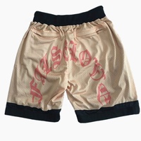 Shorts de basketball pour hommes, grande taille, respirants, double maille, coupe ample, style hip-hop, imprimés, avec poches zippées, séchage rapide