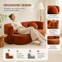 Sofá Cama Convertible 2 en 1 al por Mayor, Futón Plegable para Suelo, Sofá Modular Extraíble, Colchón sin Estructura, Muebles de Sofá