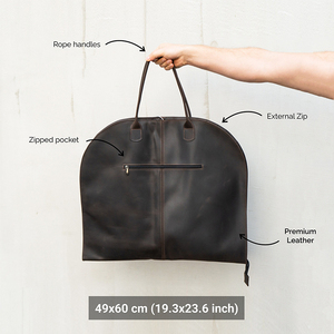 Sac de Voyage d'Affaires Personnalisé en Cuir avec Monogramme, <span class=keywords><strong>Grand</strong></span> Porte-Vêtements pour Hommes, Idéal pour le Rangement de Tenues Formelles en Voyage d'Affaires - Product Image 2