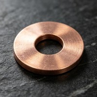 Rondelle en cuivre rouge de 2 mm d'épaisseur ; Anneau d'étanchéité en cuivre recuit de 3 mm M3M75 ; Rondelles plates pour applications d'instrumentation marine