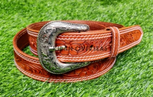 Ceinture en cuir de vache occidentale, outillage et sculpture, sangle en cuir interchangeable pour vêtements de cowboy - Product Image 3