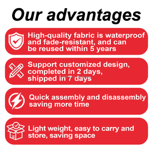 तनाव कपड़े संरचनाओं के साथ लकड़ी के बूथ 20x20 पॉप-अप ट्रेड शो बूथ - Product Image 3