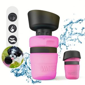 520ml 600ml Portable Pet Squeeze Perros grandes Botella de agua plegable Dispensador Tazón para caminar Viajes Senderismo - Product Image 1