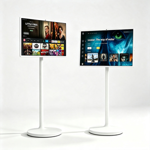 TV Portatile con Schermo Touch e Ruote, Batteria Ricaricabile, Televisore Intelligente con Funzione Auto-Follow Me per Uso Interno ed Esterno - Product Image 1
