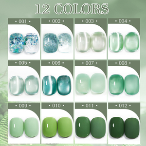 ZRKGEL Vert Printemps Série 12 Couleur Professionnel UV Nail Art Kits Bon Prix Sèche pour Cat Eye Gel Polish Frais <span class=keywords><strong>Vernis</strong></span> <span class=keywords><strong>À</strong></span> <span class=keywords><strong>Ongles</strong></span> MSDS - Product Image 2