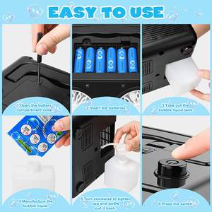 Máquina de burbujas portátil LED de juguete soplador de jabón automático para fiestas espectáculo de escenario de boda, con 20000 + - Product Image 5