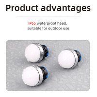 Lampe indicatrice LED industrielle 22mm, lumineuse, rouge/vert/blanc/bleu/jaune, tête plate, IP65, panneau, 24/220V