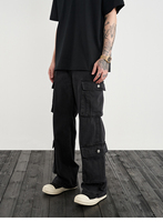 Marque personnalisée Livraison directe Stock Street Wear Stock de jeans baggy Fabricant de jeans en denim évasé empilés peints en bleu pour hommes