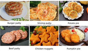 เครื่องผลิตเนื้อไก่ทอดรูปดาว รูปพระจันทร์ รูปหัวใจ แบบอัตโนมัติ สายการผลิตแฮมเบอร์เกอร์ กุ้ง ปลาปั๊ตตี้ - Product Image 2