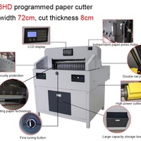 Guillotina Digital Automática con Motor PLC 7208HD, Cuchilla de Corte de Vinilo PVC de Precisión, Máquina Cortadora de Papel Tamaño A1 de 720 mm