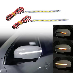 Chất lượng cao 12V màu kép Side gương với LED Strip chảy lần lượt tín hiệu đèn DRL Điều kiện Mới xe chiếu hậu chỉ số đèn - Product Image 2