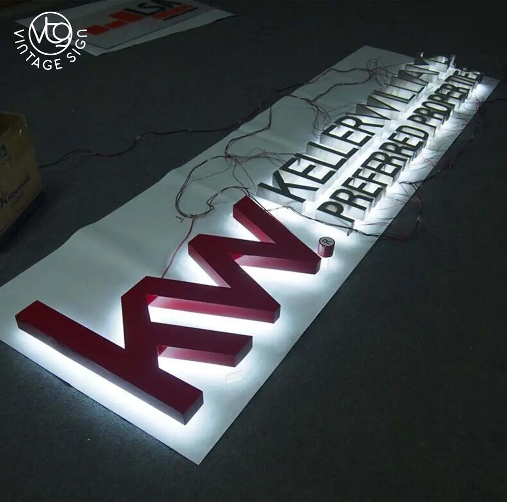 Custom 3d Letter Store Front Restaurant Acrylic Shop 3D Led Sign Store Business Wall Logo Light Advertising Sign Outdoor Signs