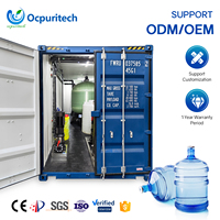 Haute qualité 25 T/H RO unité de traitement de l'eau conteneurisé forage saumâtre Machine de purification de l'eau 220V pompe Filtration