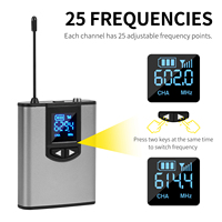 Système de microphone cravate sans fil UHF XTUGA A2 professionnel, micro cardioïde en métal pour utilisation en direct