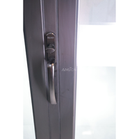 Porte pliante accordéon à double vitrage pour patio, vente en gros, portes d'entrée résidentielles, portes pliantes en aluminium