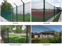 Buiten 3D gebogen hekwerkpanelen van gegalvaniseerd staal, roestvrij draadgaas, beveiligingsomheining voor tuin en erf, privacybescherming