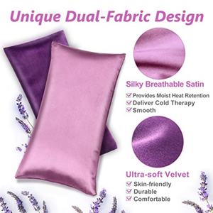 Großhandel Yoga-Augenkissen mit Lavendel und Leinsamen-Füllung, Beheizbares Seidenstoff-Meditations-Reise-Schlafkissen, Lavendel-Augenpad - Product Image 3