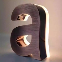 Letras de Canal Metálicas 3D Personalizadas con Retroiluminación LED y Control Bluetooth para Logotipos Empresariales de Alta Gama - Publicidad y Decoración