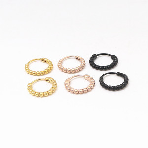 yunnique Huggie <b>Earrings</b> 316 Stainless Steel Ball Shape Electroplated For Men And Women Fashion <b>Stud</b> <b>Earrings</b> - Product Image 5