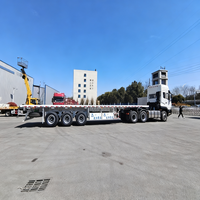 Meilleure vente Remorque surbaissée 2 essieux 3 essieux 40 tonnes Remorque à plateau surbaissé Remorque semi-remorque à plateau surbaissé avec tête de tracteur