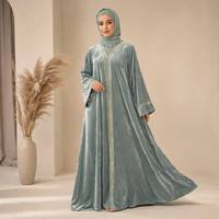 Tissu en velours de soie 170G, tissé, brillant, mélange de nylon et de viscose, velours non extensible pour abaya, mode modeste, robe de soirée