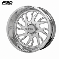 Jantes forgées noires polies 6x5.5 6x135 8x180 8x6.5 8x170 22x12 24x14 26x14 28x16 pour camions Ford Chevy GMC Denali Dodge Titan
