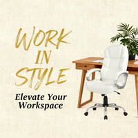 Chaise de bureau pivotante ergonomique blanche de luxe moderne à bras réglables de conception néerlandaise pour cadres dirigeants, confort tout au long de la journée