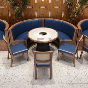 Muebles de Madera Modernos Nórdicos Personalizados para Cafetería y Restaurante, para Diseño de Interiores de Hoteles, Centros Comerciales y Cafés - Product Image 4